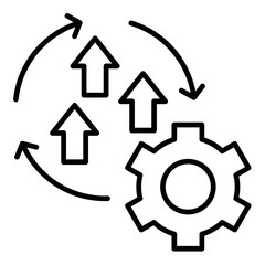 Arrow-Cycle Outline Icon