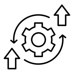 Gear-Process Outline Icon