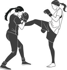 Silhouette of a couple dancing together illustration