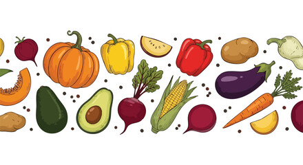 Vibrant fresh vegetables border a healthy celebration of nature's bounty for culinary inspiration and wellness