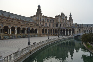Praça Espanha em Sevilha na Espanha