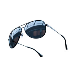 glasses on white background