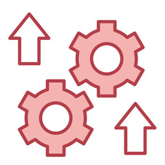 Gear red Icon