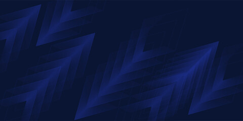 Obraz premium Symmetrical Chevron Lines Gradient Background in Dark Navy Blue with Subtle Light Blue Tones Creating a Sophisticated and Modern Geometric Pattern
