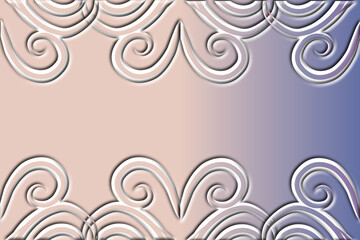 paper cut Beautiful classic design colourful background with flower leaf line art pattern of indonesian culture traditional batik	