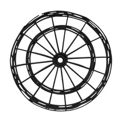 Obraz premium PNG Abstract circular wireframe design.