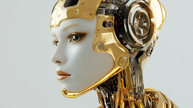 Golden Android Portrait - Powered by Adobe