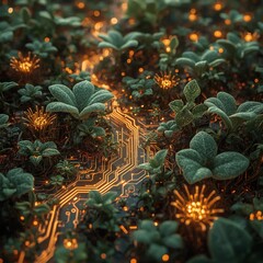 Bio-digital landscape Generative AI