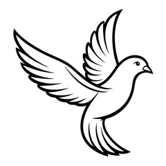 Obraz premium dove of peace vector illustration