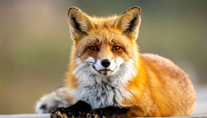 Fototapeta premium Close-up of a resting fox