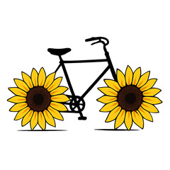 Cheerful Summer Bicycle Illustration