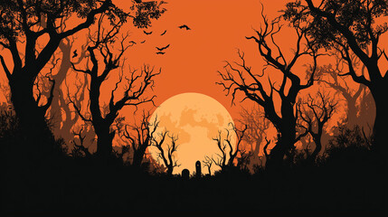 Halloween night background