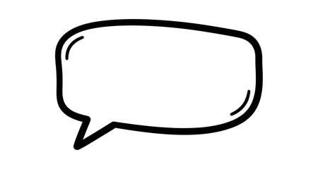 Naklejka premium Minimalistic speech bubble illustration for creative message or feedback design projects