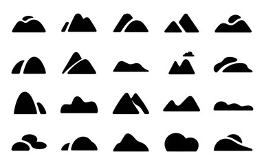 camping icons set