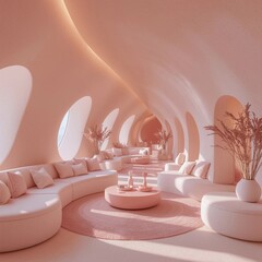 futuristic interior Generative AI