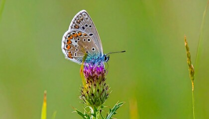 Obraz premium Butterfly on flower, vibrant colors