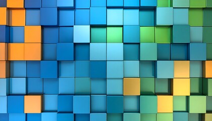 Fototapeta premium Abstract geometric pattern of stacked cubes