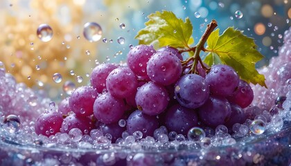 grapes in water