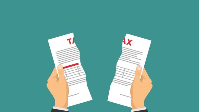 avoid taxes video animation rip off taxes flat concept