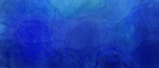 Sfondo blu acquerello con trama nuvolosa e grunge marmorizzato, nebbia morbida e illuminazione nebulosa e colori pastello. Banner web lungo.