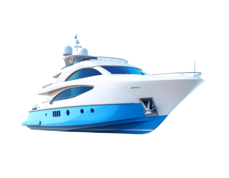 3D ship icon isolated on transparent background. Realistic maritime and transportation symbol, perfect for shipping, logistics, travel, cargo, cruise, and nautical design projects.