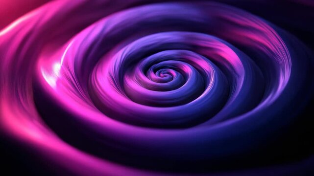 Mesmerizing vibrant spiral whirlpool in neon pink and purple shades
