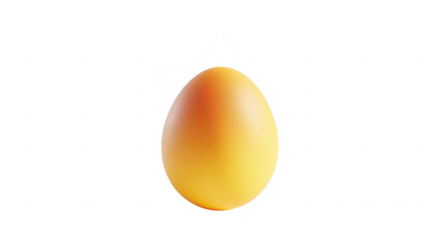 A vibrant. smooth yellow egg with a subtle gradient. standing upright on a clean. minimalist surface. illuminated by soft light. creating a serene and artistic atmosphere ideal for culinary or creativ