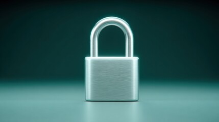 Naklejka premium A silver lock with a keyhole