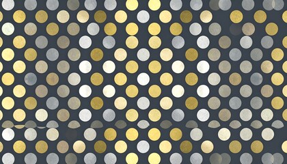 Abstract gold and grey polka dot pattern