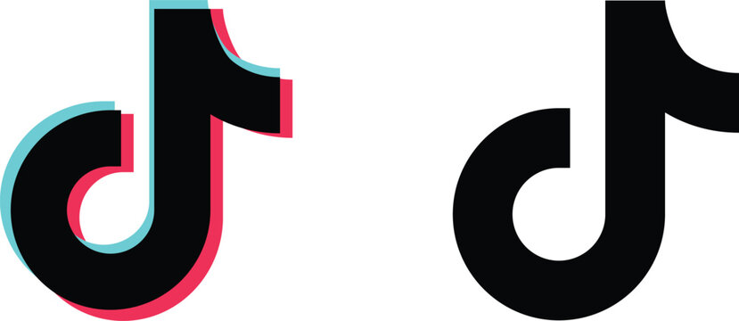 TikTok logo on a transparent background, TikTok logo PNG, TikTok APP PNG.