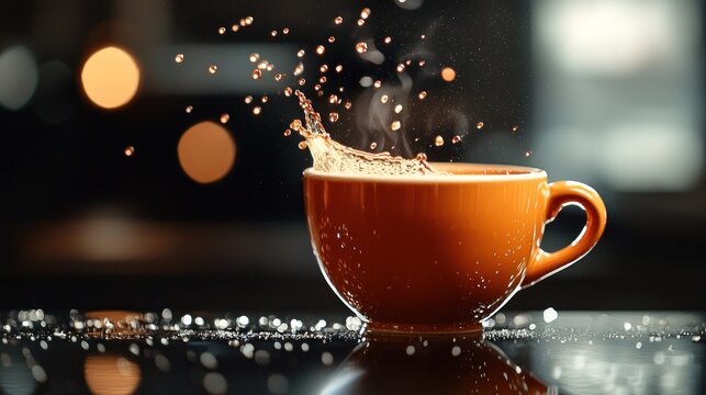Coffee splash cup image