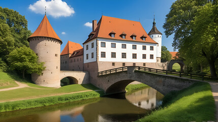 Medieval gatehouse and bridge of the Steinfurt Castle