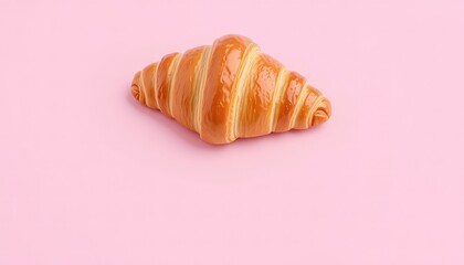 Sweet bakery item on a light pink background, an image showcasing the food item with lots of copy space.