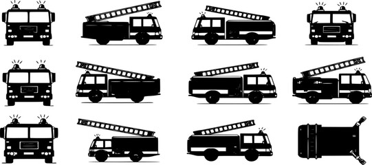 Fire engine vector icon.
