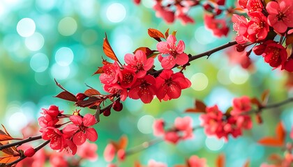 Spring blossoms in soft focus