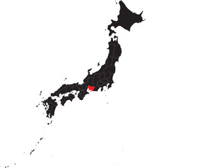 Aichi Prefecture on Japan Map
