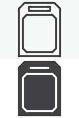 Chopping board line outline solid different style icon set pack