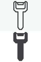 Potato peeler line outline solid different style icon set pack