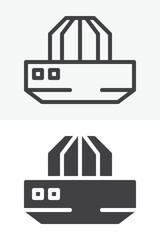 Lemon squeezer line outline solid different style icon set pack