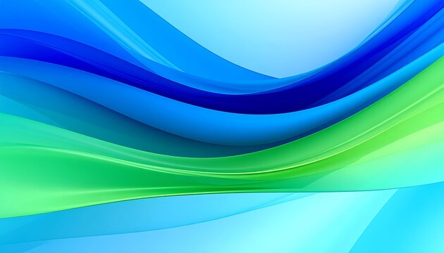 Abstract blue and green wavy design