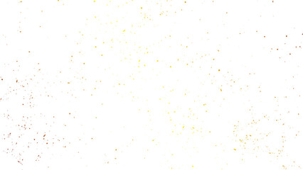 Golden cracked and distressed grunge background with shiny foil elements. Luxury gold shimmer texture with glowing flakes on transparent background. 