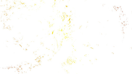 Shiny gold glitter and foil flakes overlay for wedding and vip template design. Gold sparkle splashes texture for elegant flyer and grand opening background. 