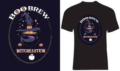 Cute Halloween coffee ghost boo brew design perfect for spooky season t shirts, mugs, party decor and more.