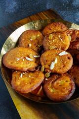 Taler Malpua | Traditional Bengali Sweet Pancakes Made with Palm Fruit and Jaggery, Fried and Soaked in Sugar Syrup | Authentic Bengali Dessert for Festivals and Special Occasions
