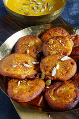 Taler Malpua | Traditional Bengali Sweet Pancakes Made with Palm Fruit and Jaggery, Fried and Soaked in Sugar Syrup | Authentic Bengali Dessert for Festivals and Special Occasions

