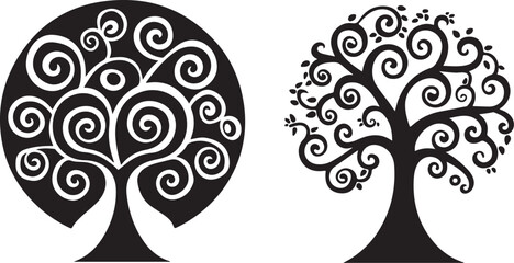 Swirly Decorative Tree Laser Cut Bundle