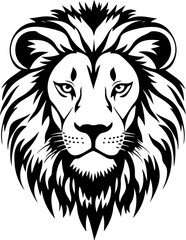 lion face silhouette vector illustration