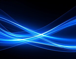 Abstract blue glowing wave design