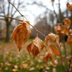 Dried Up Fall Leaves professional photography