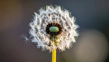 Close-up dandelion seed head